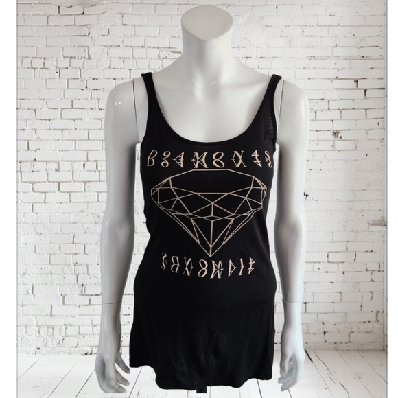 💥Sale💥 Divided black Diamond reflection Witchy Goth tank top,size S - Picture 1 of 9